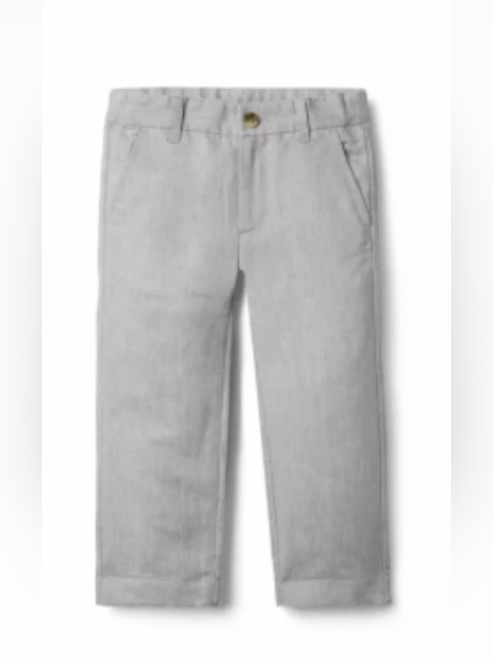 Kids Light Gray Classic linen Pants